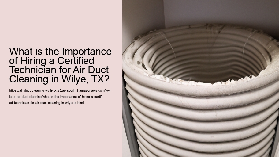 What is the Importance of Hiring a Certified Technician for Air Duct Cleaning in Wilye, TX?